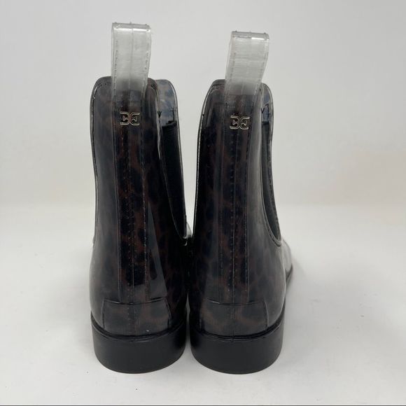 Sam Edelman Tinsley Rain Boots Dark Leopard Women's Size 9M Chelsea Round Toe - Picture 7 of 12